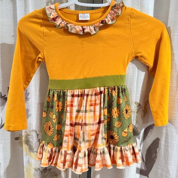 Other - Boutique Set Girls Orange & Green Ruffle top and leggings!
